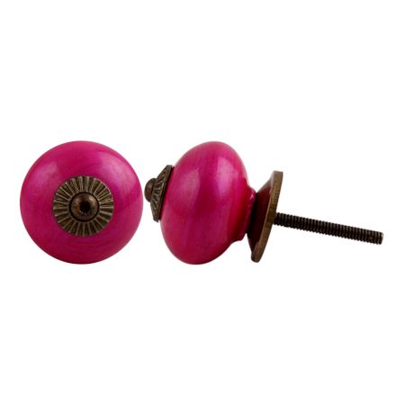 Neon Pink Antique Fitting Ceramic Knob